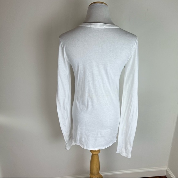 SLVRLAKE simple long sleeve tee in natural white size M 100% Cotton - Picture 3 of 5